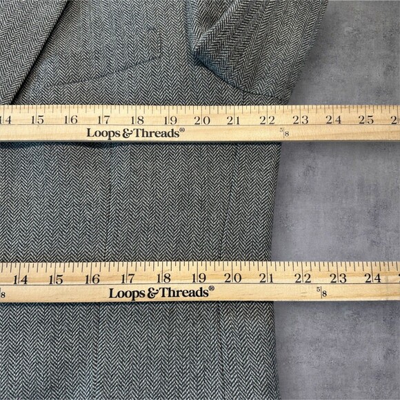 Jos. A. Bank Men's 43R Gray Wool Blazer Sport Coat Two Button Casual Suit Jacket - Picture 12 of 16